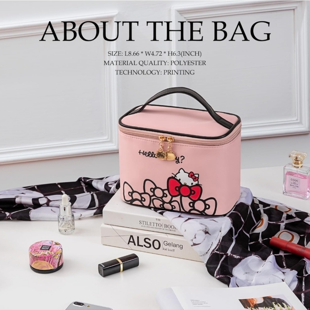 Hello Kitty Cosmetic Bags - Pink, White, Black - Picture 5 of 11